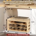 thumbnail image 2 of 4 Tier Wooden Cabinet Tray Dividers for Baking Trays, Pans & Cutting Boards - 16.61" Wx12.4 Dx8.94 H Vertical Cookie Sheet Organizer, Spoon Rest, Utensil Holder, Kitchen for Pots Pans Storage, 2 of 7