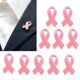 thumbnail image 1 of 10 piezas de insignia de lazo rosa para concienciación sobre el cáncer para mujeres, broche de solapa de esmalte de metal, 1 of 5