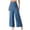 Denim Blue, variant on Women Linen Palazzo Pants Summer Boho Wide Leg High Waist Casual Lounge Pant Travel Vacation Outfits Denim Blue M
