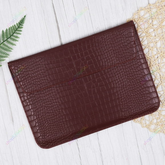 11 Inch Universal Tablet Sleeve Bag for iPad 9.7 inch 2018 2017 Air1/2 iPad 10.2 9th 8th 7th Leather Crocodile Skin Tablet Case Wine Red iPad 10.2 9th