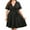 Black, variant on Admvng Dresses for Women Casual Plus Size V-Neck Solid Color Boho Dress L-5XL