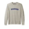 thumbnail image 5 of Daxton Retro Michigan Arch Font Long Sleeves T Shirt Soft Medium Weight Cotton, 2Pk Navy Gold Oat Navy, L, 5 of 5