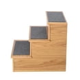 thumbnail image 2 of AdirPet Medium Oak Deluxe Portable Dog Ramp Ladder Non-Slip 3-Step Pet Stairs 2 Pack, 2 of 10