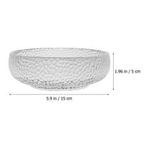 HONMEET Clear Glass Salad Bowl Set, Serving Bowl for Salad, Fruit, Snacks, Kitchen Tableware for Home Use