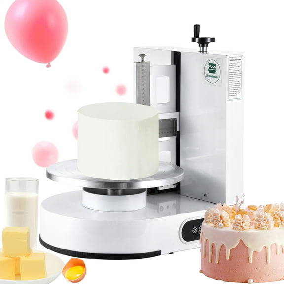 Cake Icing Machine Cream Butter Coating Machine Quiet Electric Cake Decorating Machine LCD Display Cake Icing Tools for Parties 4-12 inch Cake grand