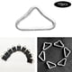 thumbnail image 4 of 10 piezas de accesorios de hebilla triangular, hebillas de resorte con anillo triangular de cincha 10PCS anillo SOLAMENTE, 4 of 8