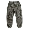 thumbnail image 2 of JTieacloth Men's Summer Large Pocket Loose Fashion Casual Work Pants Casual Baggy Cargo Pants Gray, 2 of 5