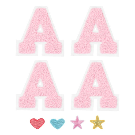 Uxcell Iron on Letter Patch Iron-on Chenille Letter Patches Alphabet Stickers for Team Costume Decoration Clothes DIY A