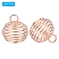 thumbnail image 3 of Uxcell Spiral Bead Cages Pendant,20Pc 25x30mm Thickened Spring Stone Holder,Rose Gold, 3 of 6