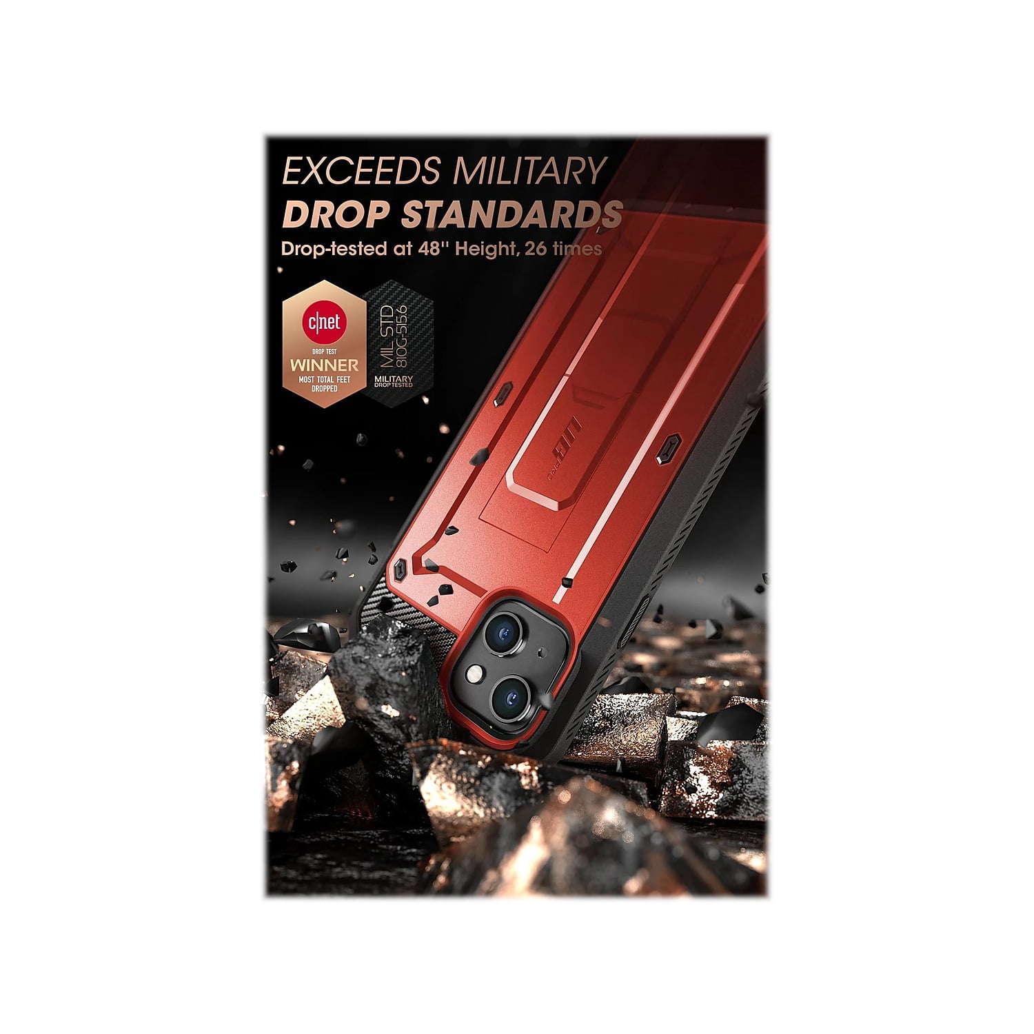 SUPCASE Unicorn Beetle Pro Metallic Red Rugged Case for iPhone 13