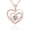 Rose Gold, variant on S925 Sterling Silver Heart Pendant Necklace for Women,Inlay Cubic Zirconia,Rose Gold Plating,Hypoallergenic,Jewelry gift for Women