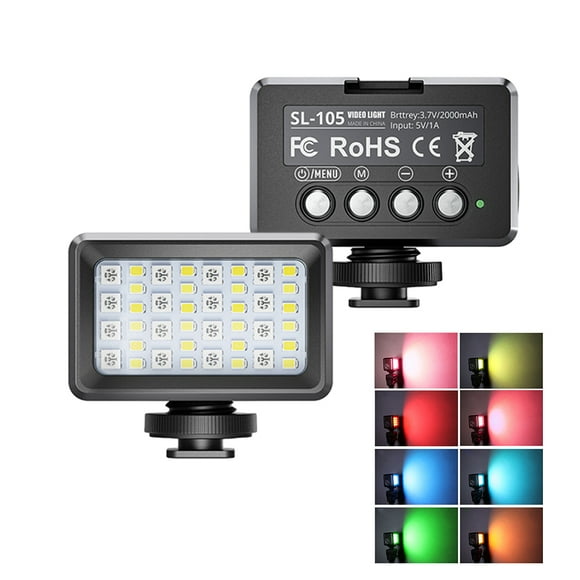 Lumière de Remplissage Étanche Lumière de Plongée RVB 2700K-9000K Mini Lumière Vidéo LED sous l'Eau Batterie Intégrée 40 m pour Photographie sous-Marine Vidéo
