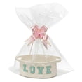 thumbnail image 2 of Small Basket With Bag And Ribbons 12"x 8" X 5" Cute Small Woven Basket Rope Shelf Toys Storage Basket With Handle Decorative Empty Basket, 2 of 9