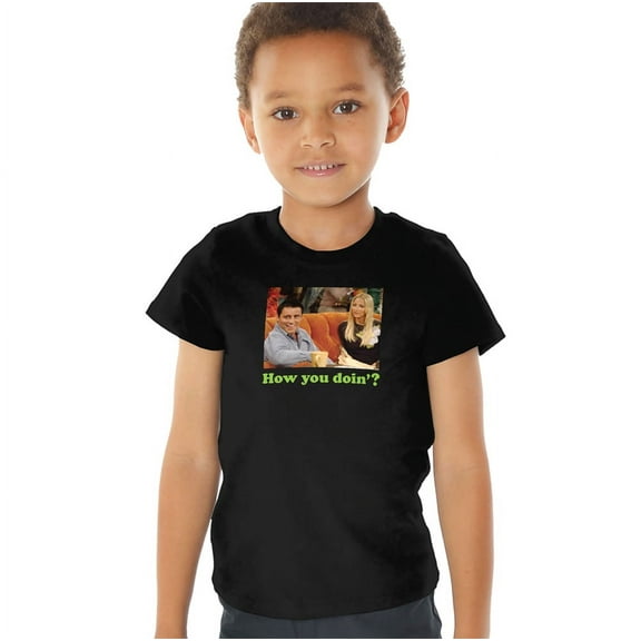 Friends Joey How You Doin? Kids T Shirt (3) for Youth Toddler Boys and Girls, Black