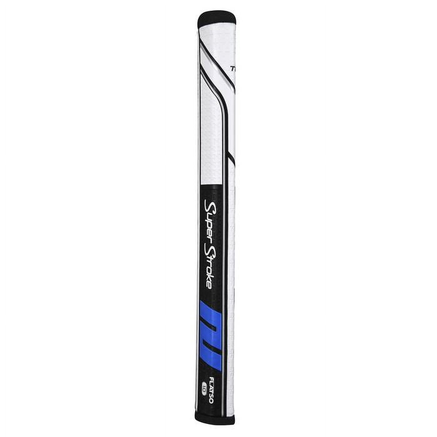 SuperStroke Traxion Flatso Golf Putter Grip, Gray/White Flatso 1.0 (070414)