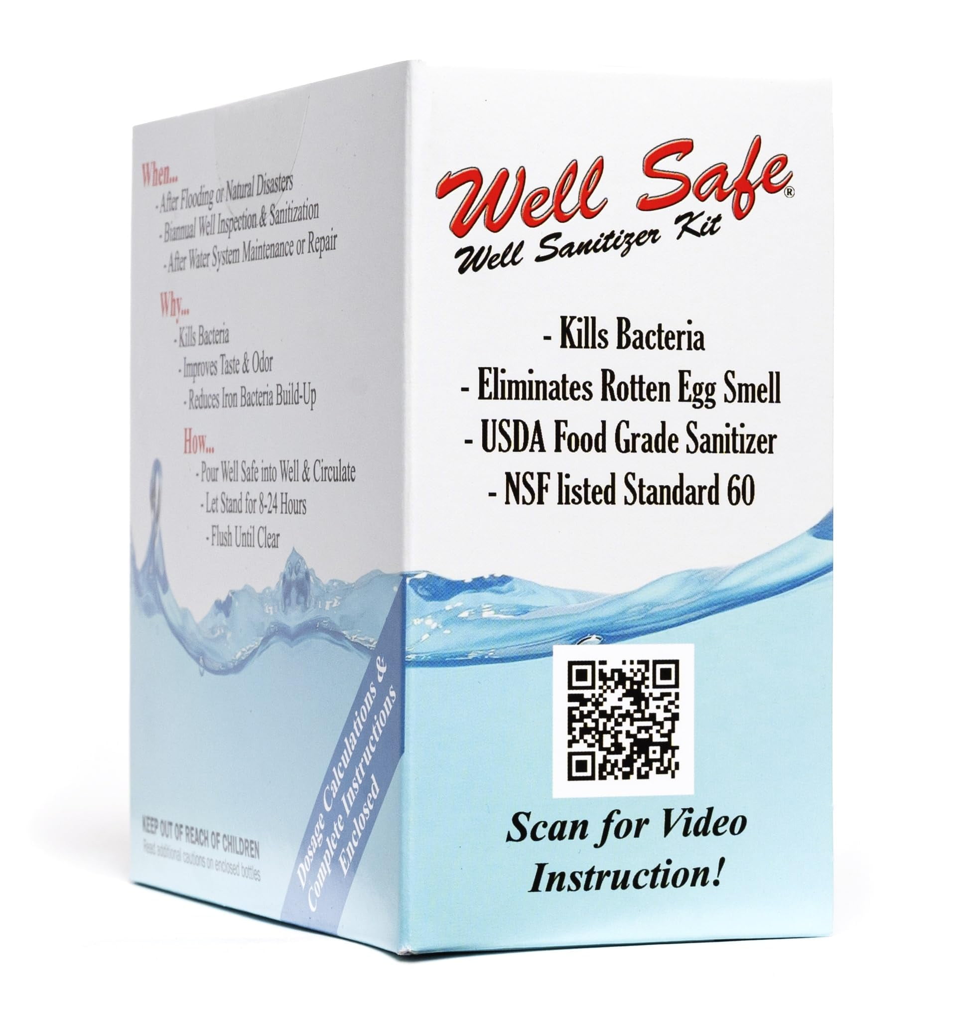 Well-Safe Well Sanitizer Kit - Water Purification for Storage Tanks & Cisterns - USDA Approved & EPA Certified