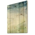 thumbnail image 2 of Designart 'Pastel Abstract With Green Dark Blue and White Spots' Modern Print on Natural Pine Wood, 2 of 5