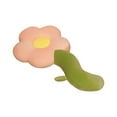 thumbnail image 2 of Cojín de almohada de flores | Forma de crisantemo | Cojín de algodón suave para dormitorio, sofá, sofá, coche | Cojín de descanso decorativo | 27.6x11.8 pulgadas | Amarillo, Blanco, Rosa | 1 Paquete, 2 of 6