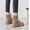 Beige, variant on QISIWOLE Mid-tube Plus Velvet Thick Warm Cotton Shoes With Winter Women's Boots Discount
