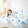 thumbnail image 4 of Feelyou Teens Princess Bow-tie Bedding Comforter Set, Blue Cartoon Ribbon Twin Comforter Sets, Fairy Tale Reversible Bedding Set, Ultra Soft Home Decor, 2pcs, 4 of 8