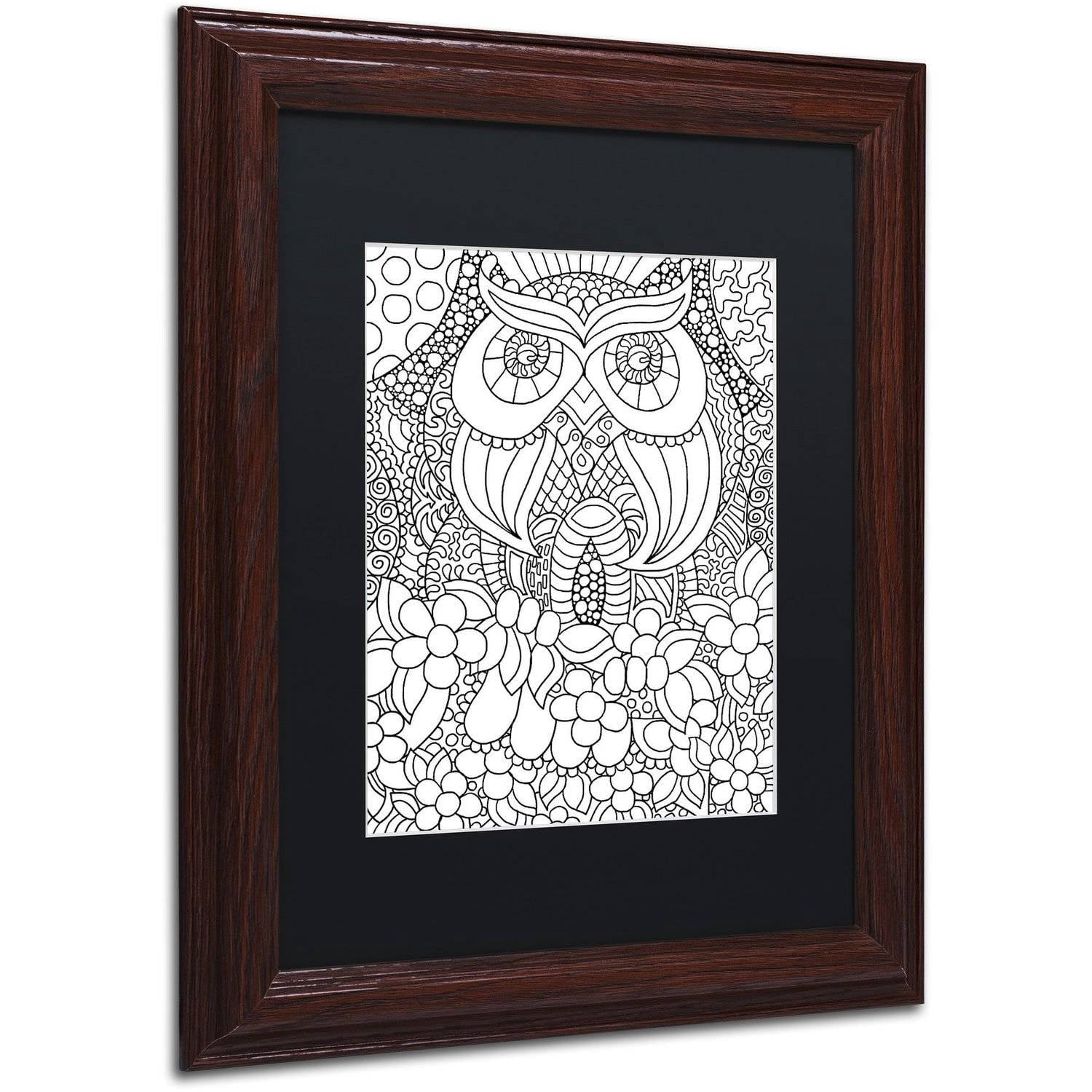 Trademark Fine Art "Mixed Coloring Book 56" Canvas Art by Kathy G. Ahrens, Black Matte, Wood Frame