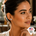 thumbnail image 6 of Cate & Chloe Haddie 18k Yellow Gold Plated 2-in-1 Halo Women's Stud Earrings with Swarovski Crystals, 6 of 7