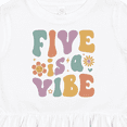 thumbnail image 4 of Inktastic Five is a Vibe 5th Birthday Retro Colors Girls Toddler Dress, 4 of 5