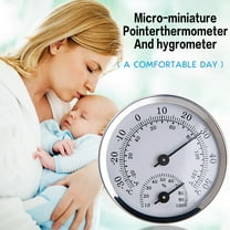 Mouliraty Wall Mount Analog Humidity Gauge Hygrometer Temperature Meter Indoor