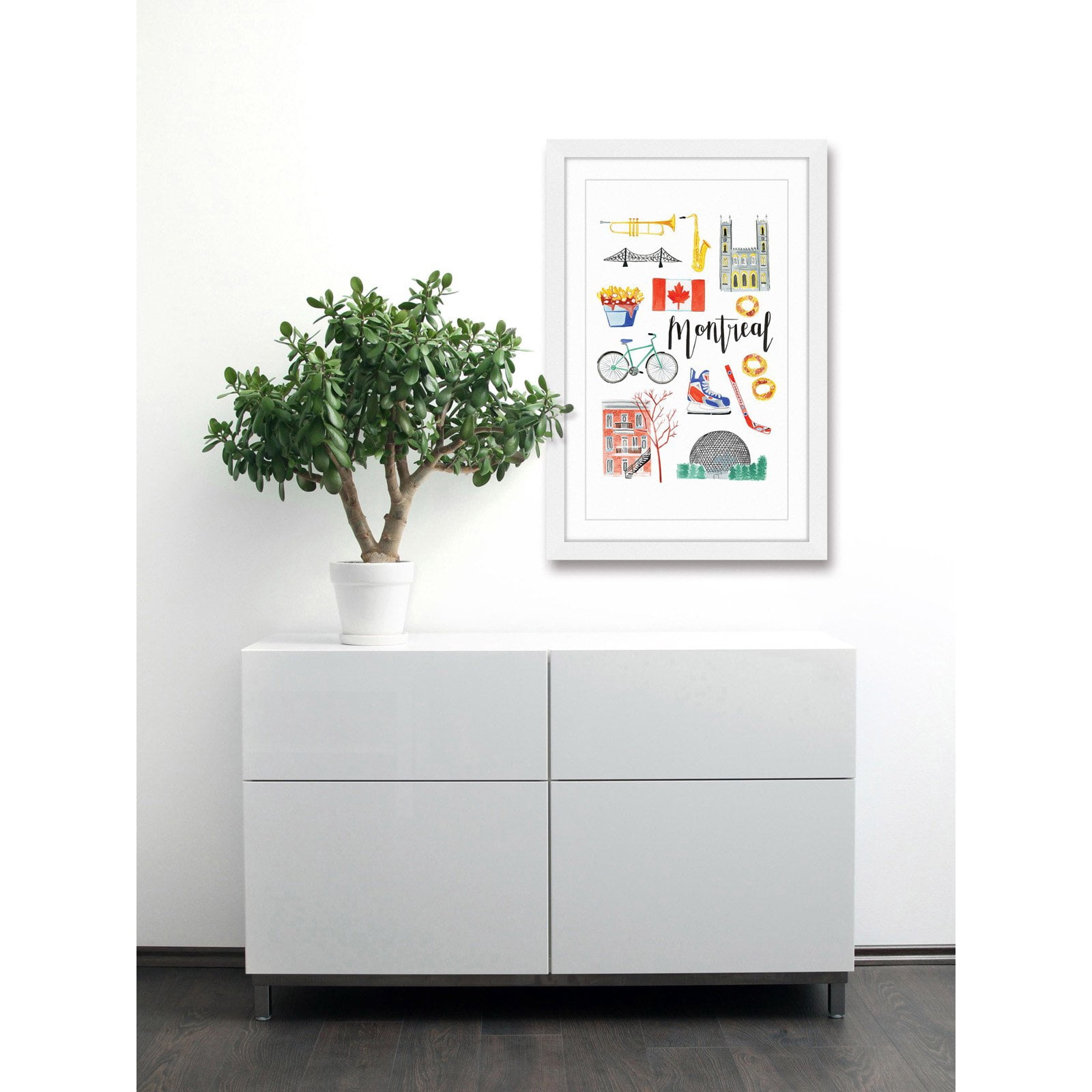 Marmont Hill 'Montreal Icons' by Molly Rosner Framed Painting Print