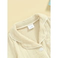 thumbnail image 6 of Suealasg Baby Boys Girls Pajamas Jumpsuit Infant Short Sleeve Lapel Button Romper Bodysuits Newborn Summer One Piece Clothes, 6 of 8