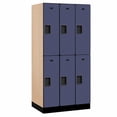 thumbnail image 4 of 12" Wide Double Tier Designer Wood Locker - 3 Wide - 6 Feet High - 21 Inches Deep - Gray, 4 of 7