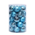 thumbnail image 1 of Generic 4cm Blue Gold Silver Christmas Ornament Set - 34 Polystyrene Plastic Balls for Tree Decoration, 1 of 7