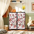 thumbnail image 6 of 4 Drawer Vertical Storage Dresser floral hand drawn tropical japanese flowers magnolia with Wood Top Fabric Pull Drawers, 6 of 8