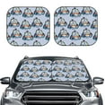 thumbnail image 2 of Haiem Police Car Windshield Sun Shade: Universal Foldable 2-Piece Car Front Window Sunshade - Blocks Uv Rays, And Reduces Heat,Essential Car Accessory Large, 2 of 7