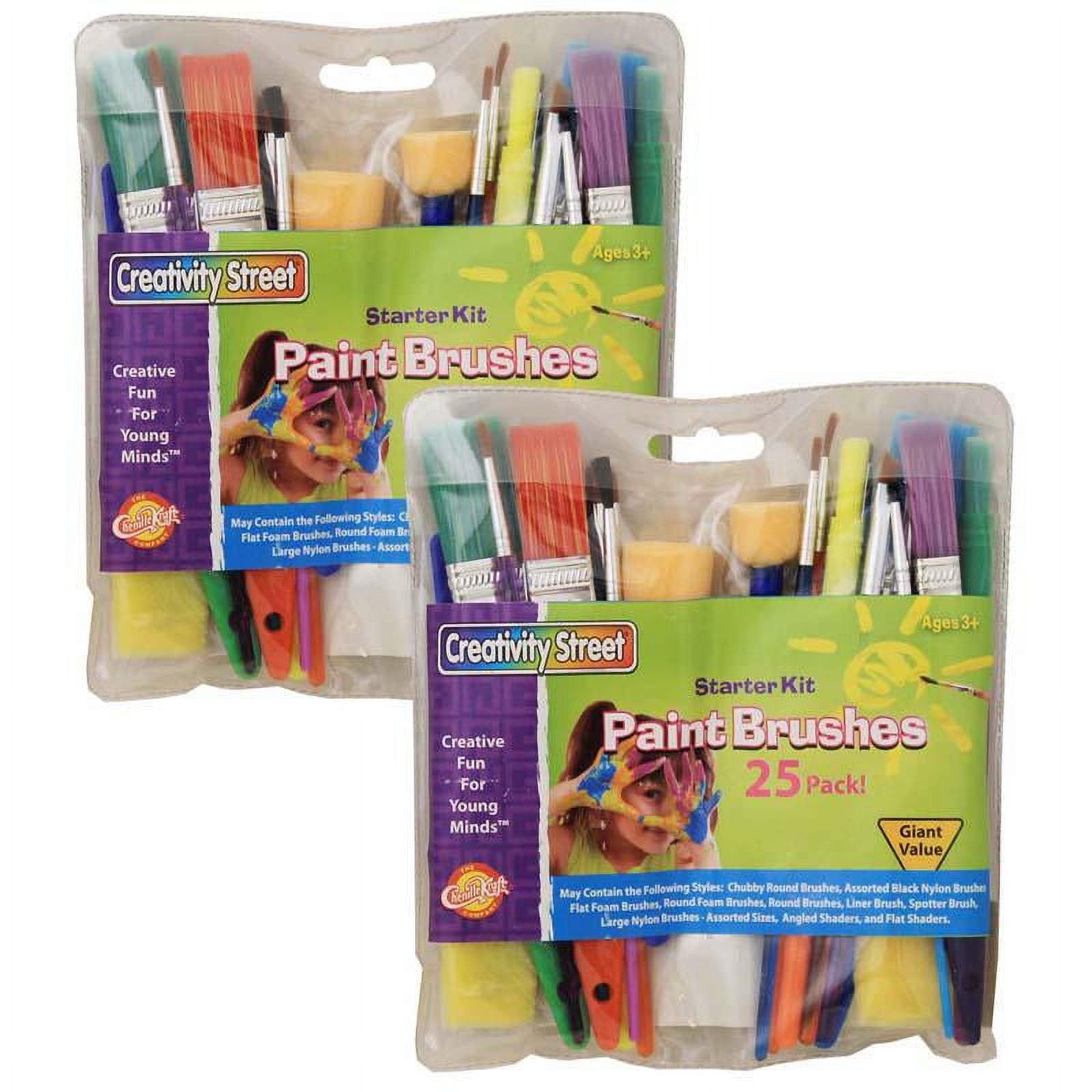 Pacon CK-5180-2 Creativity Street Starter Brush Set - Set of 2