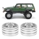 thumbnail image 5 of Llanta de rueda Beadlock de aleación de aluminio de 4 Uds. De 1,9 pulgadas apta para coche SCX10 90046 TRX4 D90 1/10 RC, color blanco plateado, 5 of 9