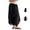 Black, variant on Clossjun Women Lace Pants Wide Leg Summer Fall Casual Work Wear Bottoms Drawstring Elastic Waist Lightweight Trousers With Pockets 2XL