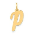 thumbnail image 1 of 14k Medium Script Initial P Charm in 14k Yellow Gold, 1 of 3