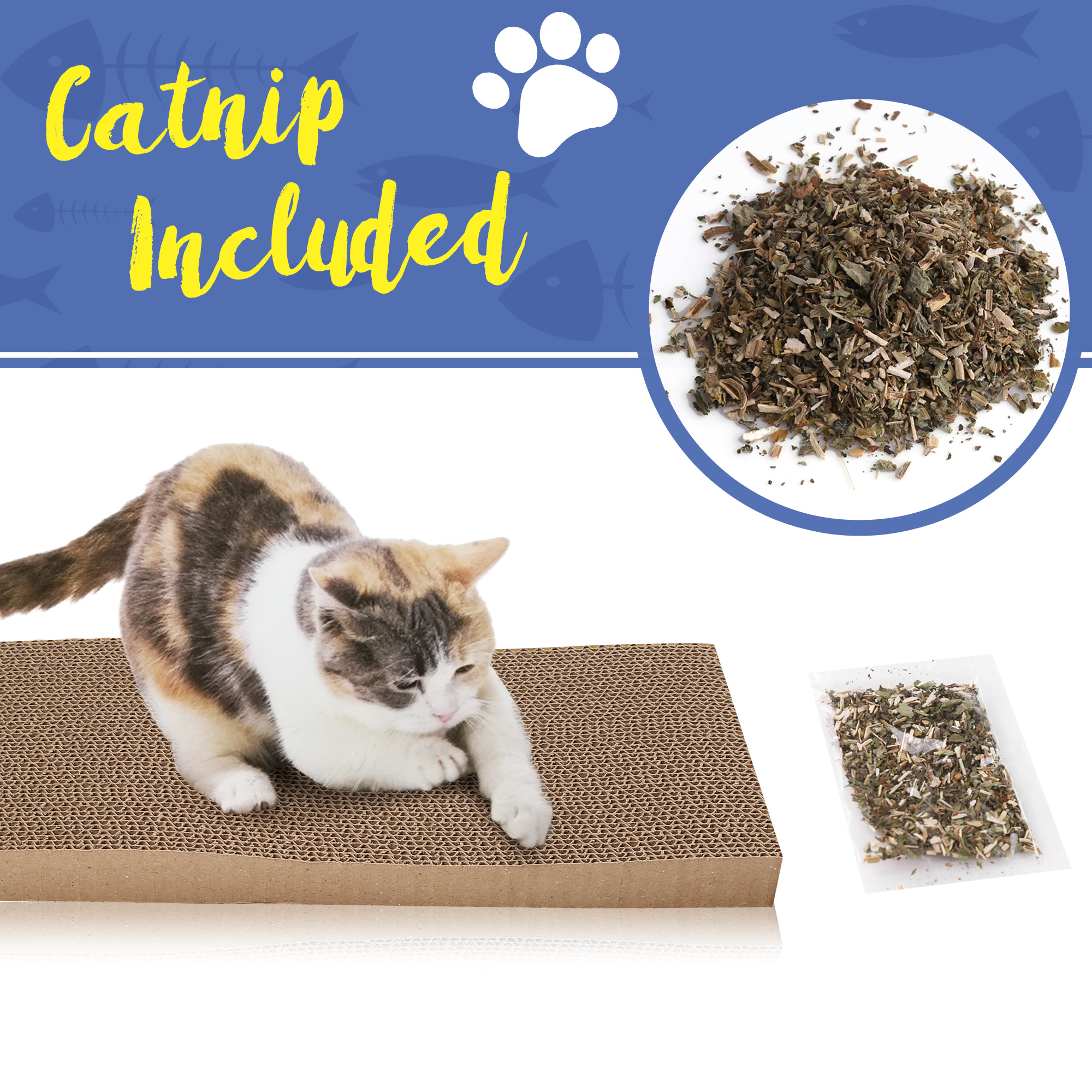 Prime Pets 3-in-1 Reversible Cat Scratcher Cardboard photo 7