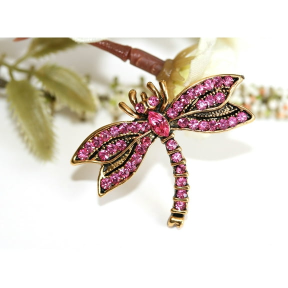 Just Love Jewels Dragonfly Brooch Pin Rhinestone Jewelry