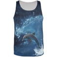 thumbnail image 1 of Dolphin IN SPACE All Over Adult Tank Top, 1 of 2