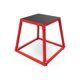 thumbnail image 1 of 12-pulgada red steel plyometric jumping box con anti-slip surface para home gym exercise, 1 of 6