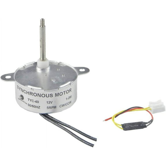 CHANCS TYC40 Small Synchronous Motor DC 12V 5RPM Shaft 35mm CW/CCW Electric Motor for Decorative Colored Lights