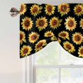 thumbnail image 5 of Tie Up Valances for Windows, Orange Sunflowers Fall Adjustable Valance Curtains Window Treatment for Living Room, Thanksgiving Botanical Floral Rod Pocket Kitchen Curtains & Drapes 60x18 Inch, 5 of 9