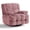 Pink, variant on Pmango Power Oversized Recliner Chair, Extra Wide Swivel Rocking Recliner Chair, Breathable Soft Fabric Modern Single Sofa for Living Room, 90°-140° Electric Adjustable Angle, USB & Type-C Port, Pink