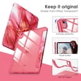 thumbnail image 3 of DTTOCASE iPad 10th Generation Case 2022, iPad 10.9 Inch Cover with Clear Transparent Back-Red Marble, 3 of 7