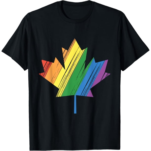 Camiseta LGBT de la bandera canadiense de Maple Leaf Canada