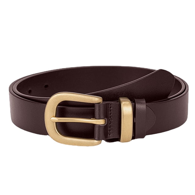 Cinturón de cuero para mujer a la moda, para pantalones vaqueros, vestidos, cinturón negro para mujer con hebilla