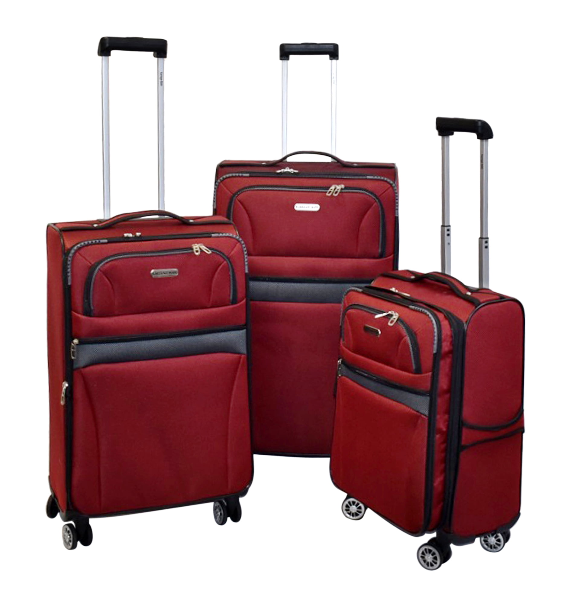 Karriage-Mate Luggage Set. Lightweight, Spinner Wheels, Expandable. Red ...