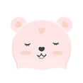 thumbnail image 3 of Gorro de natación Zulema para niños Silicona cubierta de pelo largo y corto Rosa y oso, 3 of 8